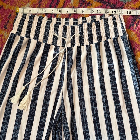 West Loop Navy and White Striped Kids Pants - Picture 2 of 5